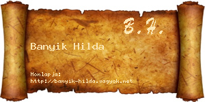 Banyik Hilda névjegykártya